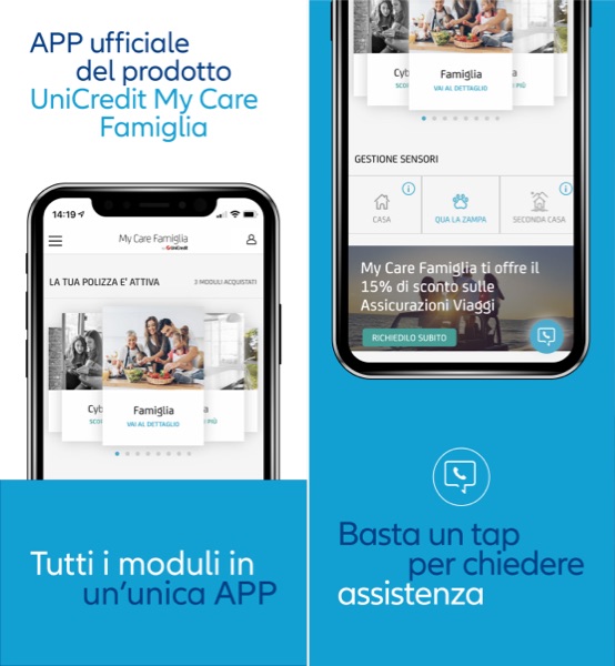 App ufficiale del prodotto UniCredit My Care Famiglia